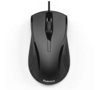 Hama MC-200 Optical 3-Button Mouse, Cabled, 1200 DPI, Black