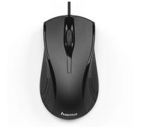 Hama MC-200 Optical 3-Button Mouse, Cabled, 1200 DPI, Black