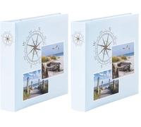 Hama Memo Album Compass, 100 Pages, Max: 200 Photos 10 x 15 cm, standard, Multi-Coloured, Default (Pack of 2)