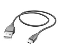 Hama Micro-USB Cable (USB-A 2.0 Male/Micro-USB Charging Cable, High Speed Data Transfer Cable, 480 Mbps, 1.5 m, for Samsung Galaxy, PS4, Huawei, Kindle, Nokia, Sony, LG, Xiaomi) Black