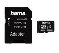 microSDHC 16GB Class 10 UHS-I 80MB/s + Adapter/Mobile