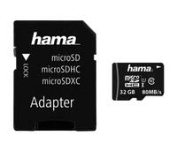 Hama microSDHC 32GB. Capacity: 32 GB Flash card type: MicroSDHC Flash memory class: Class 10 Internal memory type: UHS-I Read speed: 80 MB/s. Product colour: Black