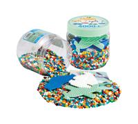 Hama Beads, 4000 Beads and 3 Pegboards in Tub, Green