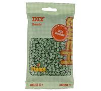 Hama Midi Bio Beads Bag | Approx. 1000 Fuse Beads | Mosaic Decoration Arts & Craft for Creative Children Ages 5+ | Eucalyptus