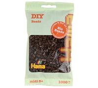 Hama Midi Bio Beads Bag | Approx. 1000 Fuse Beads | Mosaic Decoration Arts & Craft for Creative Children Ages 5+ | Brown