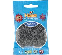 Hama mini-bracelet beads, 2000 in a pack, dark grey