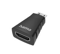 Hama Mini HDMI to HDMI Adapter, 4K Ultra HD 60Hz HDR (Mini HDMI Adapter for Connecting PC, Laptop, Tablet, Camera, Graphics Card to Monitor, TV, Projector, ARC Audio, HEC Ethernet, Ideal for Gaming)