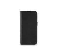 Hama Mobile Phone Case for iPhone 15 (Mobile Phone Case, Case with Card Slot, Faux Leather, Metal Elements, Stand Function, Extra Protection of Display and Camera, Magnet, Case for iPhone 15, black