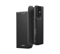 Hama Mobile Phone Case for iPhone 16 Plus (Mobile Phone Case for Standing, with Card Slot, Extra Protection of Screen and Camera, with Magnet, Flip, Soft, Anti Fingerprint) Black