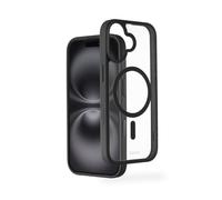 Hama Mobile Phone Case for iPhone 17 and MagSafe (Magnetic Case for Inductive Charging, Edge Protection, Camera Protection, Non-Slip Surface, Protected Side Buttons) Transparent/Black