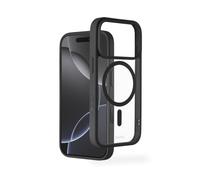 Hama Mobile Phone Case for iPhone 17 Pro and MagSafe (Magnetic Case for Inductive Charging, Edge Protection, Camera Protection, Non-Slip Surface, Protected Side Buttons) Transparent/Black