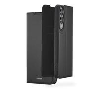 Hama Mobile Phone Case for Samsung Galaxy S25 Edge with Card Slot, Stand Function, Extra Protection for Screen and Camera, Magnetic Flip Case, Soft Black