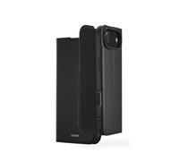 Hama Mobile Phone Case with Stand for iPhone 17 Air with Card Slot, Extra Protection for Screen and Camera, Magnetic Flip Case, Soft, Anti-Fingerprint, Black