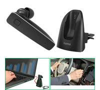 Hama Mono Bluetooth Headset + Ladestation Docking Dock PC Notebook Smartphone