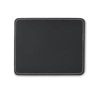Hama Mouse Pad (Computer Mouse, Natural Rubber, Rubber Bottom, Optical Laser Mouse, 22 x 18 x 0.3 cm, Elegant Leather) Black