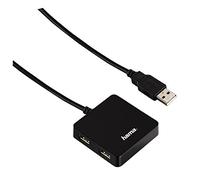 Hama Multiquad 1:4 Bus Powered USB Port 2.0 Hub for Notebook/PC Computer/MacBook/iMac - Black