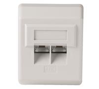 Hama Network Outlet Lan Jack Gigabit CAT5e RJ45 Shielded Data Socket White