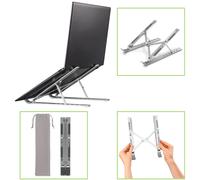 Aluminium Folding Laptop Stand up to 15.4", Silver - 00053047