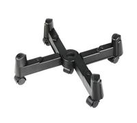 Hama PC Stand with Casters | For Standard PC Towers up to 25.5 cm Wide | "X" Shape with 5 Wheels | Black