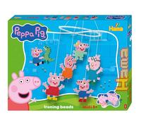 Hama Peppa Pig Gift Box | Approx. 4000 Beads, 1 Large Pegboard, 1 Display Mobile Ring, 1 String, Colour Printed Design Sheet, Instructions & Ironing Paper | Mosaic Decoration Arts & Craft