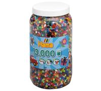 Hama Ironing Beads Perlen 211-68 XXL Box - approx. 13,000 colourful midi beads, 5 mm, 52 colours