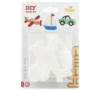 HAMA Perlen 4576 Pegboard Set Car, Boat and Plane for Midi Ironing Beads, 3 Pieces, Creative Craft Fun for Children and Teenagers, White, L