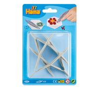 Hama Perlen 4904 Plastic Tweezers Set for Crafts with Ironing Beads, 3 Pieces, Creative Craft Fun for Children and Teenagers, Grey, Small