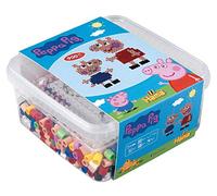 Hama Perlen Peppa Pig 8746 Set of Approx. 900 Colourful Maxi Iron-On Beads with Diameter 10 mm Template and Pen Plate Includes Ironing Paper Creative Craft Fun for Young and Old