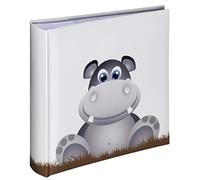 Memo Slip In Photo Album Memories Kids Baby Boy Girl Holds 200 6x4" Grey Hippo