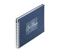 Hama Photo Album "Good Things" (Spiral Bound Scrapbook for 100 Photos 10x15 cm, 50 White Pages, 28x24 cm DIY Album for Memories and Creative Design) Blue