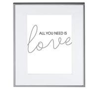 Hama Picture Frame 13 x 18 cm (Metal Photo Frame, Portrait Frame with Velvet Back Panel for Standing and Hanging) Silver