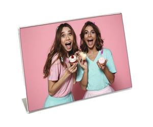Hama Portrait Photo Frame, Landscape Format, Acrylic | For 10x15cm photos, with L shaped stand, ideal for presenting flyers/vouchers on a counter