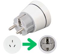 Hama Power Adapter Travel Plug China Australia Type I to Germany DE BRD EU