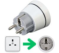 Hama Power Adapter Travel Plug UK Emirates Dubai Type G > F Germany Europe