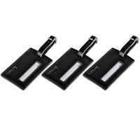 Hama Premium Leather Luggage Tag with Discreet Address Label - Black