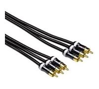 Hama ProClass YUV Cable 3 Cinch - 3 Cinch Metal 3.0 m Black Gold-Plated