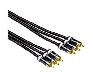 Hama ProClass YUV Cable 3 Cinch - 3 Cinch Metal 3.0 m Black Gold-Plated
