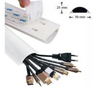 Hama PVC Cable Duct, semicircular, 100cm x 7cm x 2.1 cm, white 00083161