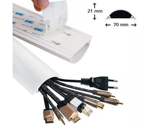 Hama PVC Cable Duct 1M Cable Strip Conduit Cable Channel Wall Floor TV HiFi