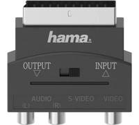 Hama RCA to VHS Adapter | Video Adapter, S-VHS Socket / 3 RCA Sockets to Scart Plug, 4-Pin
