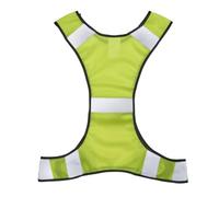 Hama Reflective Running Waistcoat for Joggers with Pocket, Size Adjustable, neon yellow