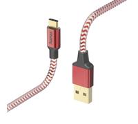 Hama "Reflective USB A to USB C, Nylon, 1.5 m (Quick Charge, Mobile Phone Charging Cable, Data Cable, USB Cable, Mobile Phone Cable, USB Type A Type C, Kink Protection, Flexible, Gold-Plated, Maximum