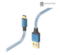 Hama Reflective USB cable USB 2.0 1.5 m USB A USB C 0.48 Gbit/s Blue