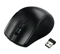 Hama Ergonomic Left Handed Wireless Mouse | Left-handed Mouse without Cable | Wireless Radio Mouse | USB Receiver | 800-1600 DPI | 3 Buttons Including Browser Buttons | 2.4 GHz | Black