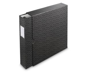 Hama Ring Binder/Folder with Slipcase, Black/Grey | Suitable for A4 Paper, 70mm Spine Width, With 4 Rings, Organizer, File Binder