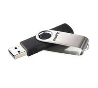 Hama Rotate Flashpen, USB 2.0, 64 gb, 15Mb/S - Black - Silver, 64GB, 00104302
