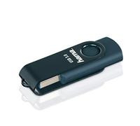 Hama "Rotate" USB Flash Drive, 256GB, Petrol Blue | USB 3.2, 70Mb/s, USB-A Connector, With Eyelet for Attaching to Keyrings