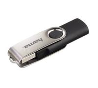 Hama Rotate Flashpen, USB 2.0, 64 gb, 15Mb/S - Black - Silver, 64GB, 00104302