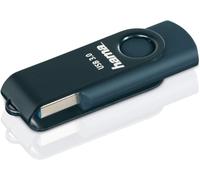 Hama "Rotate" USB Flash Drive, USB 3.0, 64GB, 70Mb/s, petrol blue