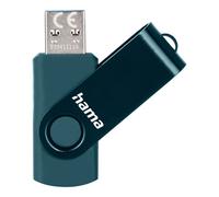 Hama "Rotate" USB Flash Drive, USB 3.0, 256GB, 70Mb/s, petrol blue
